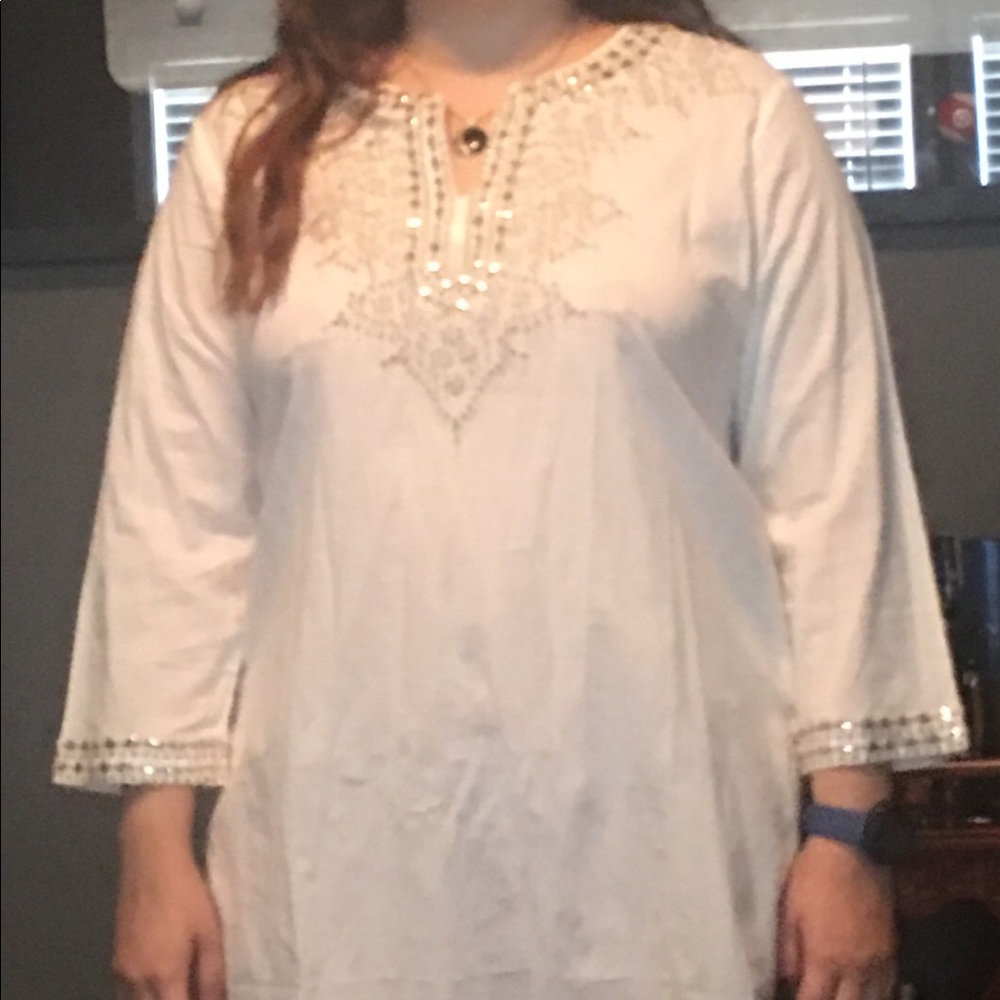 SAACHI tunic with beading